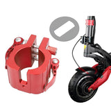 Red Folding Clamp with Pad for Electric Scooter - Front View