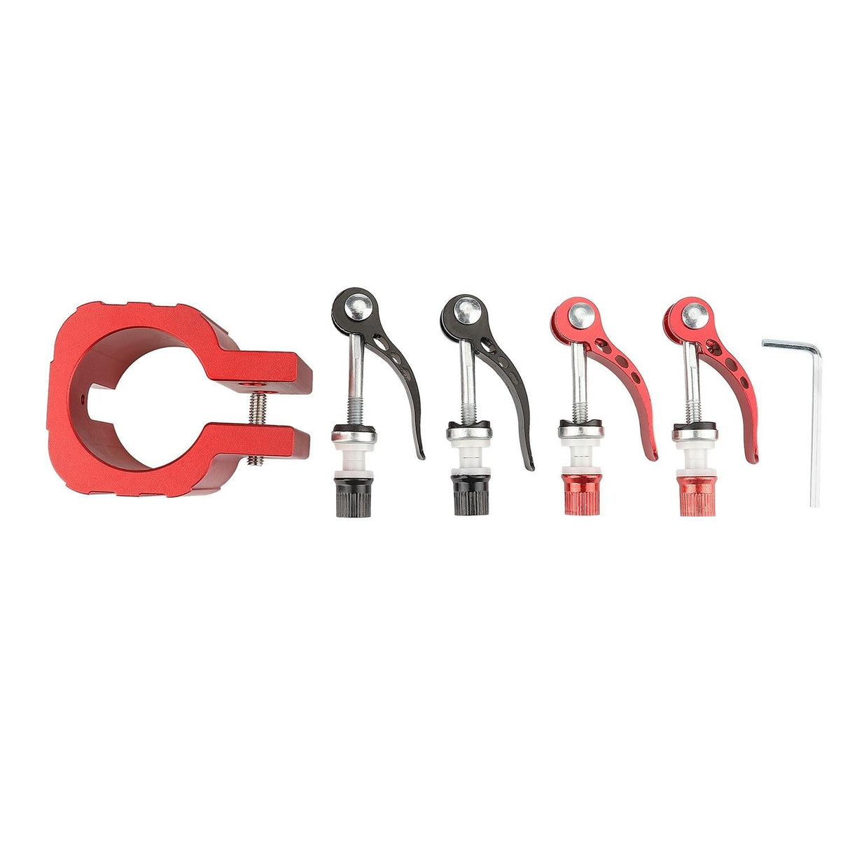 Red Folding Clamp with Pad for Electric Scooter