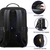 Waterproof Travel Laptop Backpack With Usb & Type-C Port - Large Capacity - Deluxe - Rear View