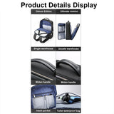 Waterproof Travel Laptop Backpack With Usb & Type-C Port - Large Capacity - Deluxe - Close-Up Angle