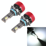 1 Pair 9012 Dc12V 65W 6000K 6500Lm Led Car Headlights - Side View