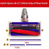 Soft Velvet Floor Brush for Dyson V7 / V8 / V10 / V11 - 2 in 1 - Rear View