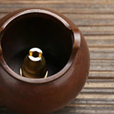 Hand-played Vatican Incense Burner - Pure Copper Small Antique - Top-Down View