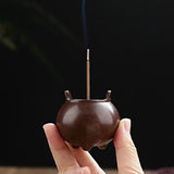 Hand-played Vatican Incense Burner - Pure Copper Small Antique - Rear View