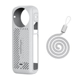 Amagisn Silicone Protective Cover for Insta360 X4 - Body Case + Lens Cover Gray