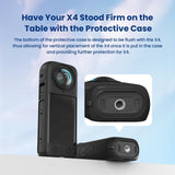 Amagisn Silicone Protective Cover for Insta360 X4 - Body Case + Lens Cover Gray