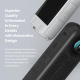 Amagisn Silicone Protective Cover for Insta360 X4 - Body Case + Lens Cover Gray - Rear View