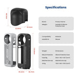 Amagisn Silicone Protective Cover for Insta360 X4 - Body Case + Lens Cover Gray - Close-Up Angle