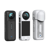 Amagisn Silicone Protective Cover for Insta360 X4 - Body Case + Lens Cover Gray