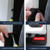 2Pcs Car Tire Mud Flap Modification Plastic Anti-Splash Mud Flap Fender Guard - Cat Eye - Cat Eye - Close-Up Angle