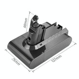 Extra Battery for Dyson V6 Handheld Vacuum - Replacement - V6 2.2Ah - Front View