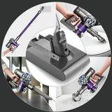 Extra Battery for Dyson V6 Handheld Vacuum - Replacement - V6 2.2Ah - Close-Up Angle