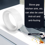 3-piece Window Frame Gap Tape - 3cm x 3m - Plastic Steel - Rear View