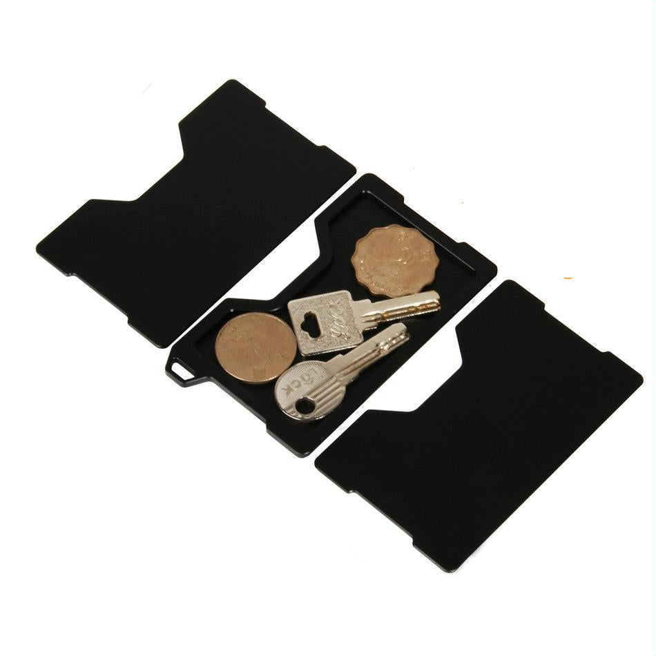 Rfid Card Holder & Edc Wallet Anti Theft Aluminum Alloy Blue