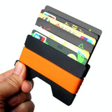 Rfid Card Holder & Edc Wallet Anti Theft Aluminum Alloy Blue