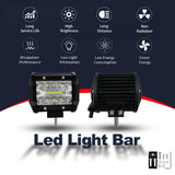 4 Inch 15W 1500Lm Led Strip Lamp Working Refit Off - Road Vehicle Light Roof Strip Light - Close-Up Angle
