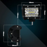 4 Inch 15W 1500Lm Led Strip Lamp Working Refit Off - Road Vehicle Light Roof Strip Light - Extra Image