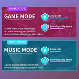 Low Latency Wireless Bluetooth Game Earphones with Colourful Lights - Non-Digital Display