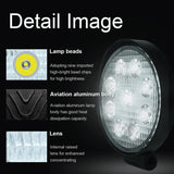 6.7W White Light Round - Shaped Waterproof Car Boat Marine Work Lights Spotlight Led Bulbs Dc 9 - 30V - Low Angle