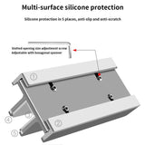 Versatile Aluminum Laptop Tablet Phone Stand - Compact Design - Top-Down View