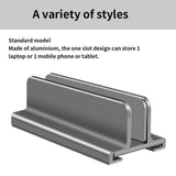 Versatile Aluminum Laptop Tablet Phone Stand - Compact Design - 45-Degree Angle