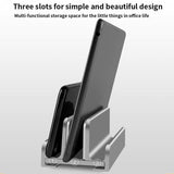 Versatile Aluminum Laptop Tablet Phone Stand - Compact Design - Close-Up Angle
