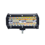 7 Inch 15W 3 Row Car Led Strip Light Working Refit Off - Road Vehicle Lamp Roof Strip Light With Yellow White Flash - Front View