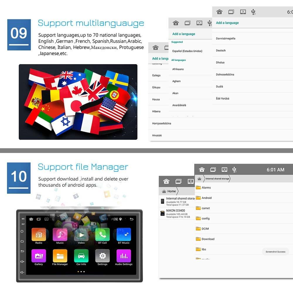 10 Inch Android Wifi Car Navigation Player 2 + 32G Reversing Video Standard + 4Lights Camera
