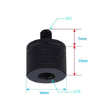 4-Piece A19 1 / 4 Female To M5 Male Screw Adapters - Front View
