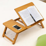 Adjustable Folding Laptop Desk for Dorm or Study - Compact Design - Front View