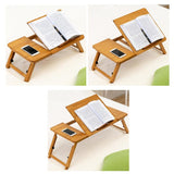 Adjustable Folding Laptop Desk for Dorm or Study - Compact Design - Side View