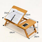 Adjustable Folding Laptop Desk for Dorm or Study - Compact Design - Top-Down View