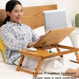 Adjustable Folding Laptop Desk for Dorm or Study - Compact Design - Low Angle