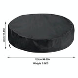 Round Foldable Pool Cover - Dustproof & Sunscreen - 122x30cm - Black / Silver - Top-Down View