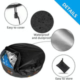 Round Foldable Pool Cover - Dustproof & Sunscreen - 122x30cm - Black / Silver