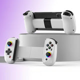 Vibration Grip Wireless Gamepad for Mobile and Pc - White - Front View