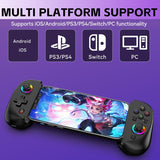 Vibration Grip Wireless Gamepad for Mobile and Pc - White - 45-Degree Angle