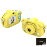 2.0-Inch 4X Zoom Hd Digital Camera For Kids - Blue - Yellow+32G - Extra Image