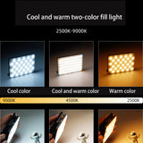 5w Mobile Phone Fill Light for Live Broadcast with Screen - V11 Cool & Warm