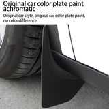 4Pcs / Set Splash Guards Matte Fender No Drilling Required Upgraded Pp Material - For Tesla Model 3 - Top-Down View