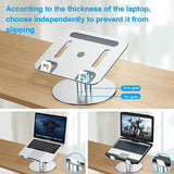 Portable Aluminum Laptop Stand for Better Cooling and Ergonomic - Close-Up Angle