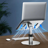 Portable Aluminum Laptop Stand for Better Cooling and Ergonomic - Low Angle