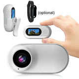 Portable Hd Magnetic Thumb Camera For Outdoor Cycling - Standard - Standard+Pet Silicone Collar - Side View