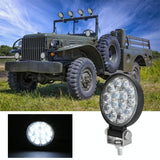 9.8W 10 - 30V Dc 6000K 3 Inch 14 Leds Circle Offroad Truck Car Driving Light Work Light Spotlight Fog Light - Side View