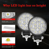 9.8W 10 - 30V Dc 6000K 3 Inch 14 Leds Circle Offroad Truck Car Driving Light Work Light Spotlight Fog Light - Close-Up Angle