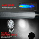 9.8W 10 - 30V Dc 6000K 3 Inch 14 Leds Circle Offroad Truck Car Driving Light Work Light Spotlight Fog Light - Low Angle