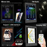 9.5 Inch Vertical Screen Car Mp5 Player - 2 Spindles + 4 Cameras - Rear View