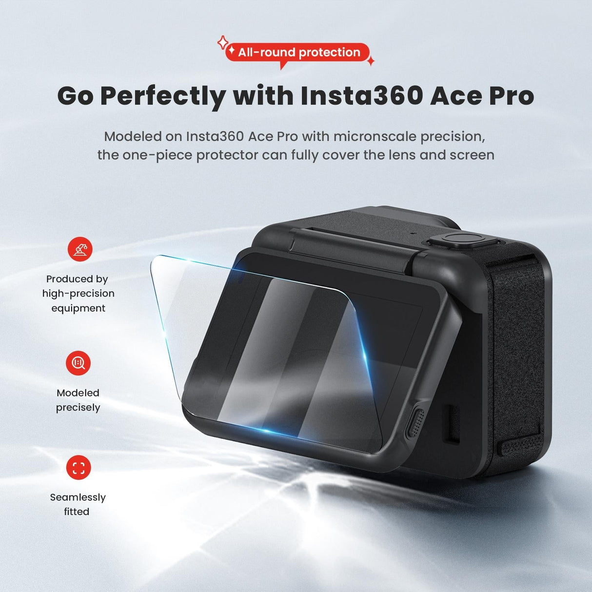 Tempered Protective Film for Insta360 Ace Pro Sports Camera - 1 Set - 2Sets