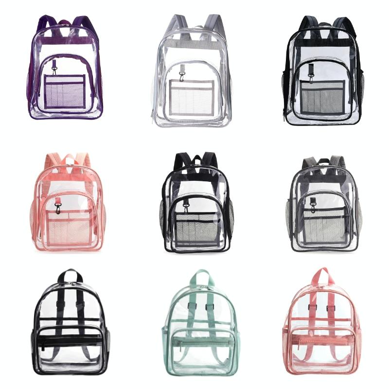 Waterproof Pvc Backpack for Students - Compact and Durable - Light Grey