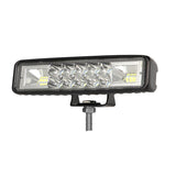 2 Pcs Car 6 Inch Dual - Row Mixed Light Strip Lamp Floodlight & Spotlight Work Light - Front View